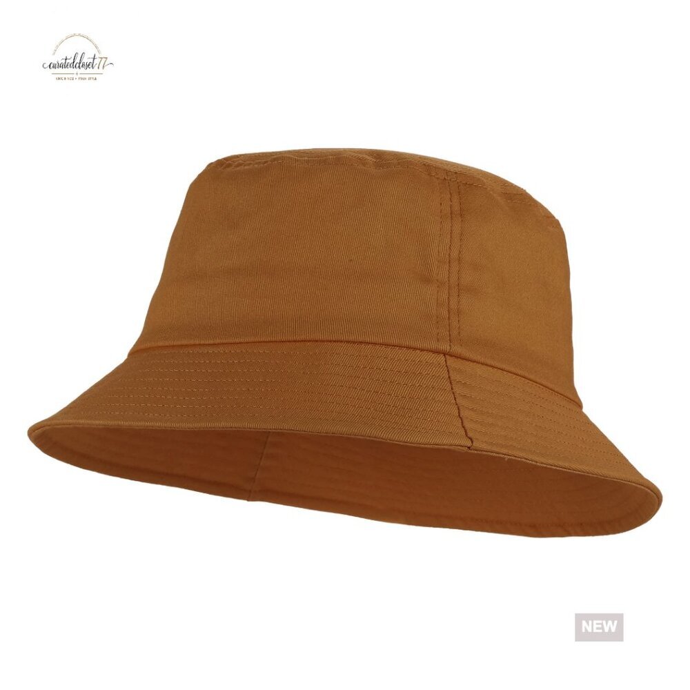 Cotton Packable Bucket Hat Sun Protection Foldable Travel